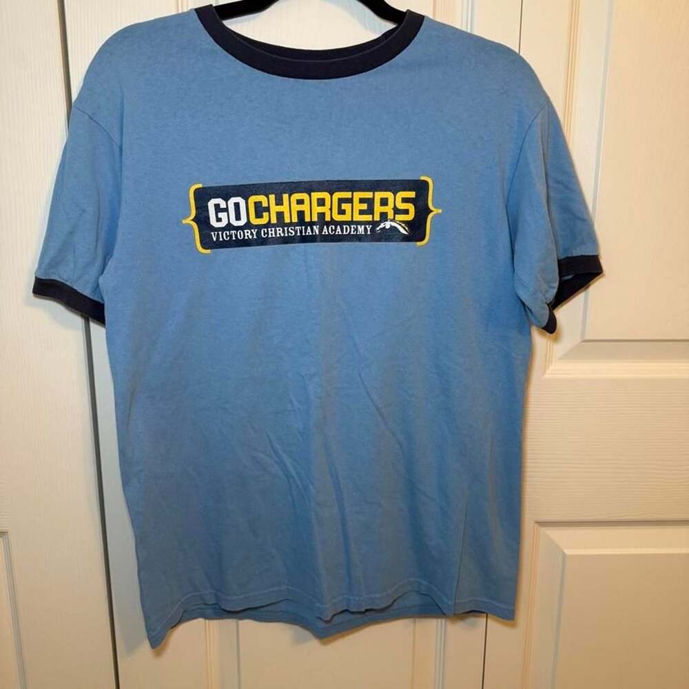 Anvil Victory Christian Academy Chargers Ringer T-Shirt